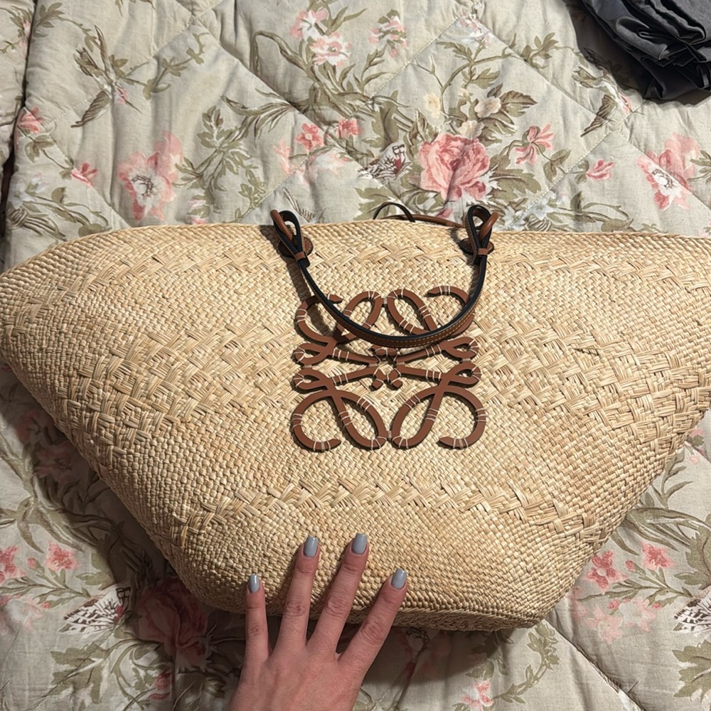 Loewe
× Paula's Ibiza Anagram Basket Bag in Iraca Palm with Leather Handles